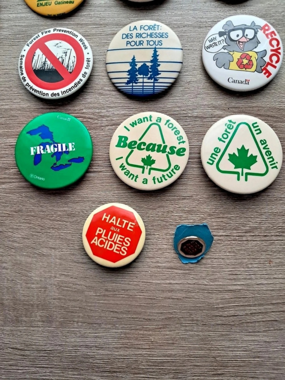 Environmental Awareness Button Pin Collection - Picture 4 of 6